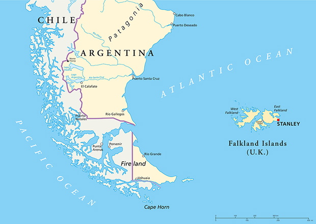 falklandy mapa