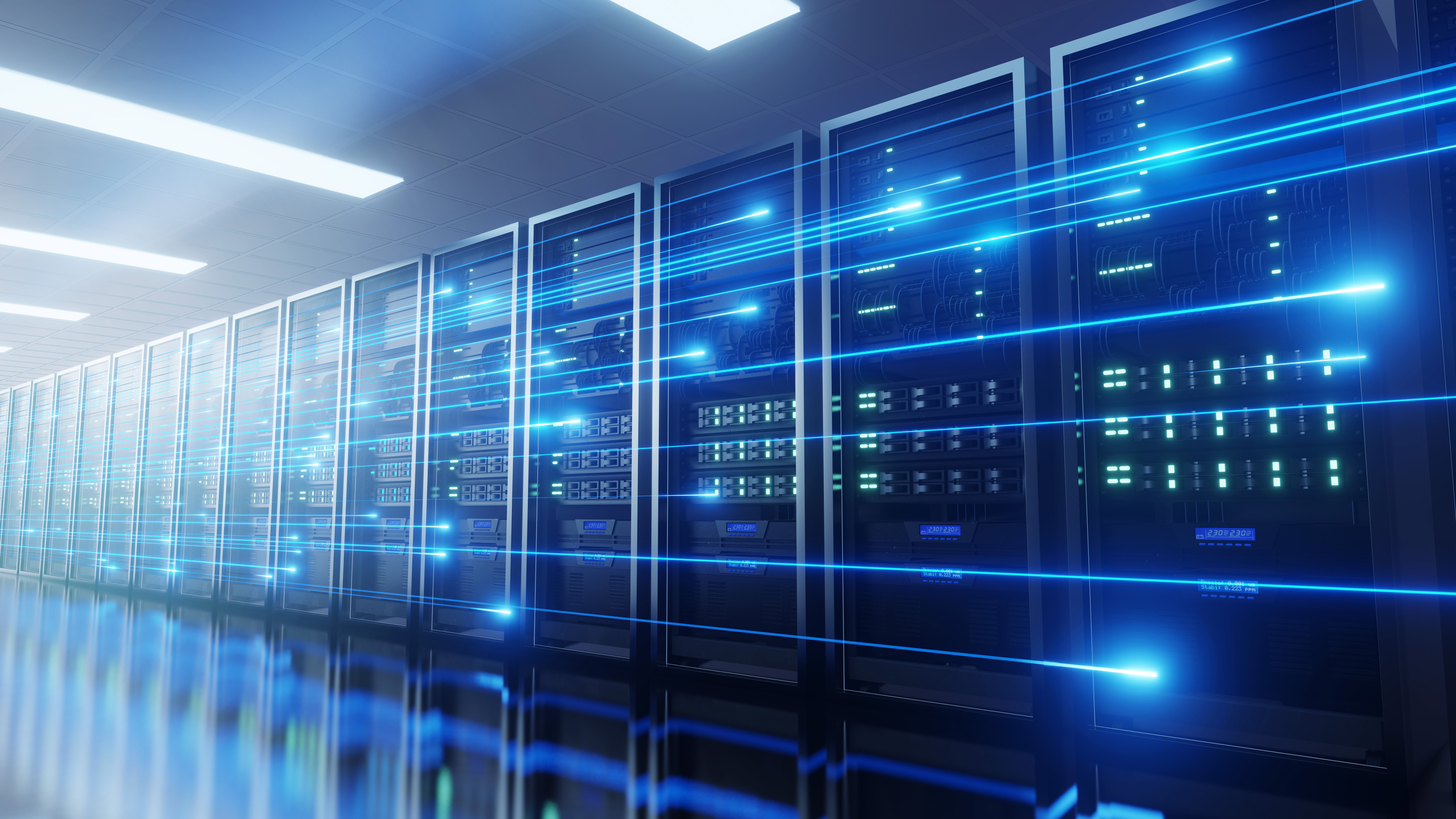 Server,Room,,The,Camera,Moves,Out,With,A,High-speed,Internet
