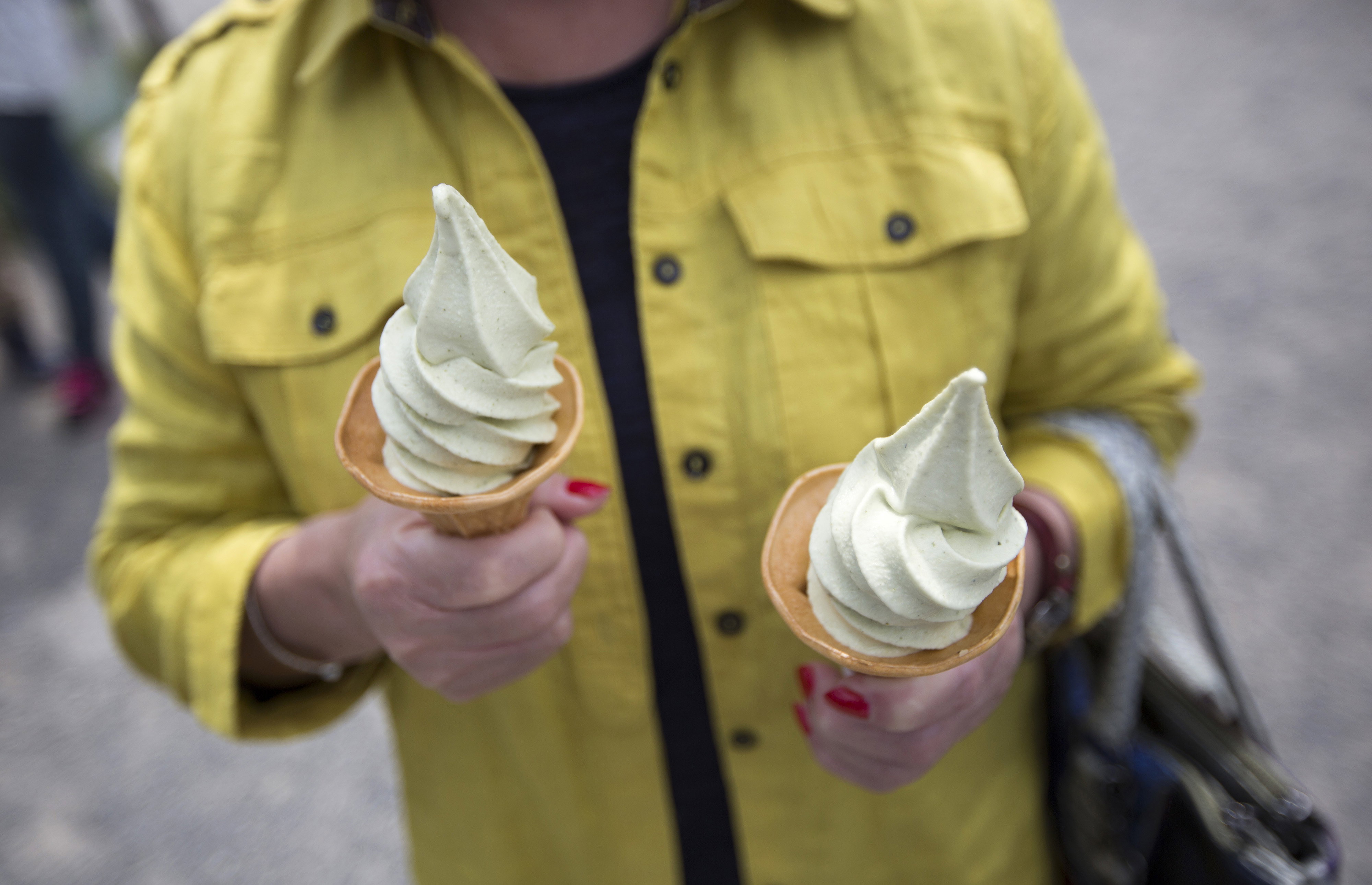 Lody wasabi