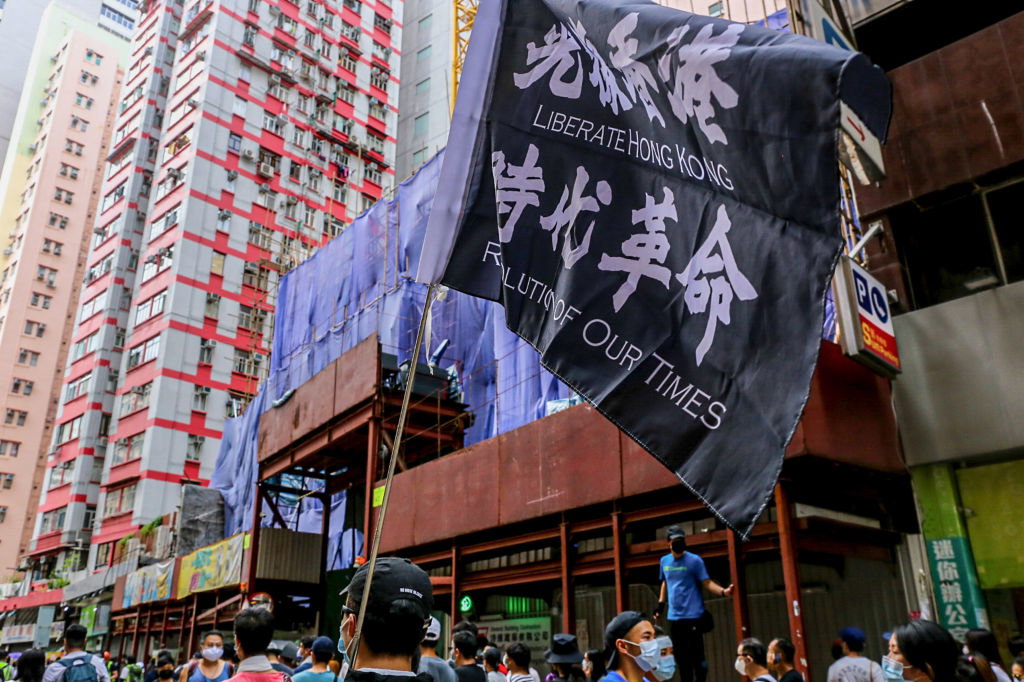 Na mocy nowego prawa karalne może być wzywanie do autonomii Hongkongu (Photo by Katherine Cheng/SOPA Images/LightRocket via Getty Images)