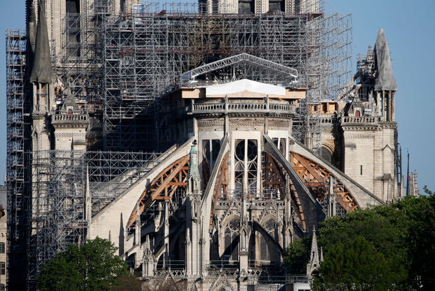 Notr Dame rok po wielkim pożarze (fot. Getty Images)