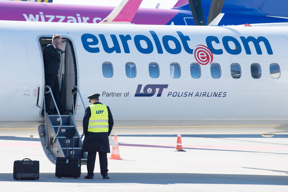 01.06.2020 Gdansk Port lotniczy imienia Lecha Walesy PLL LOT wznowil krajowy ruch lotniczy Fot. Wojciech Strozyk/REPORTER/EAST NEWS