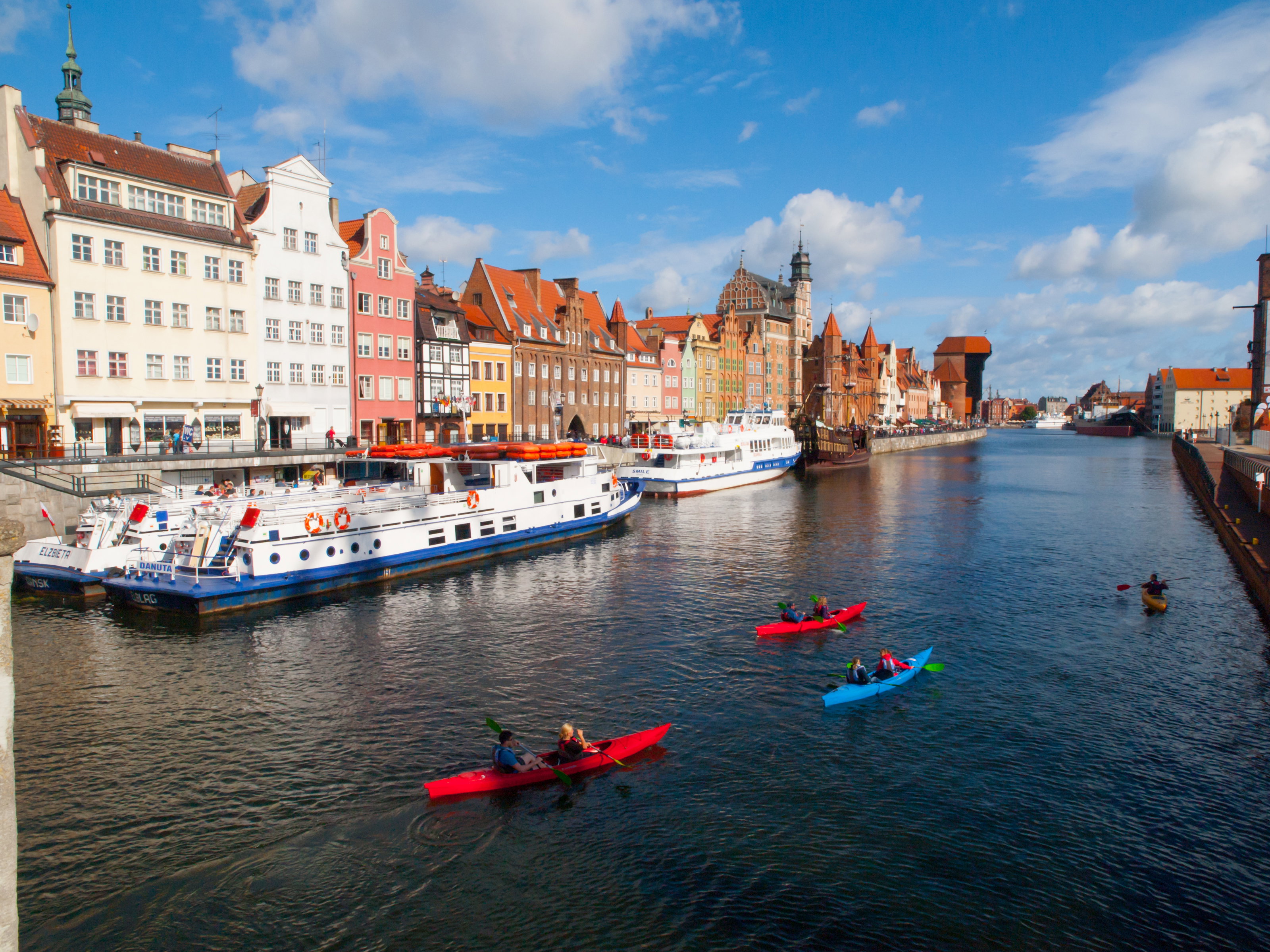 Gdańsk oglądany z kajaka zachwyca na trzy sposoby
