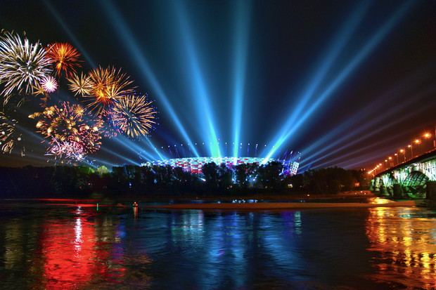 Warszawa nocą