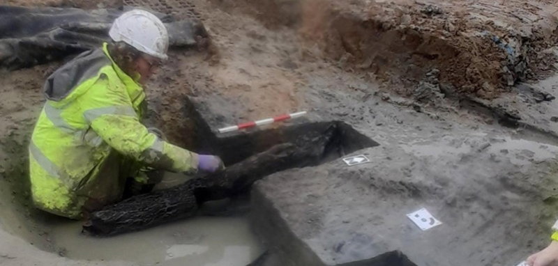 Podczas wykopalisk odnaleziono zalane wodą pozostałości z epoki żelaza