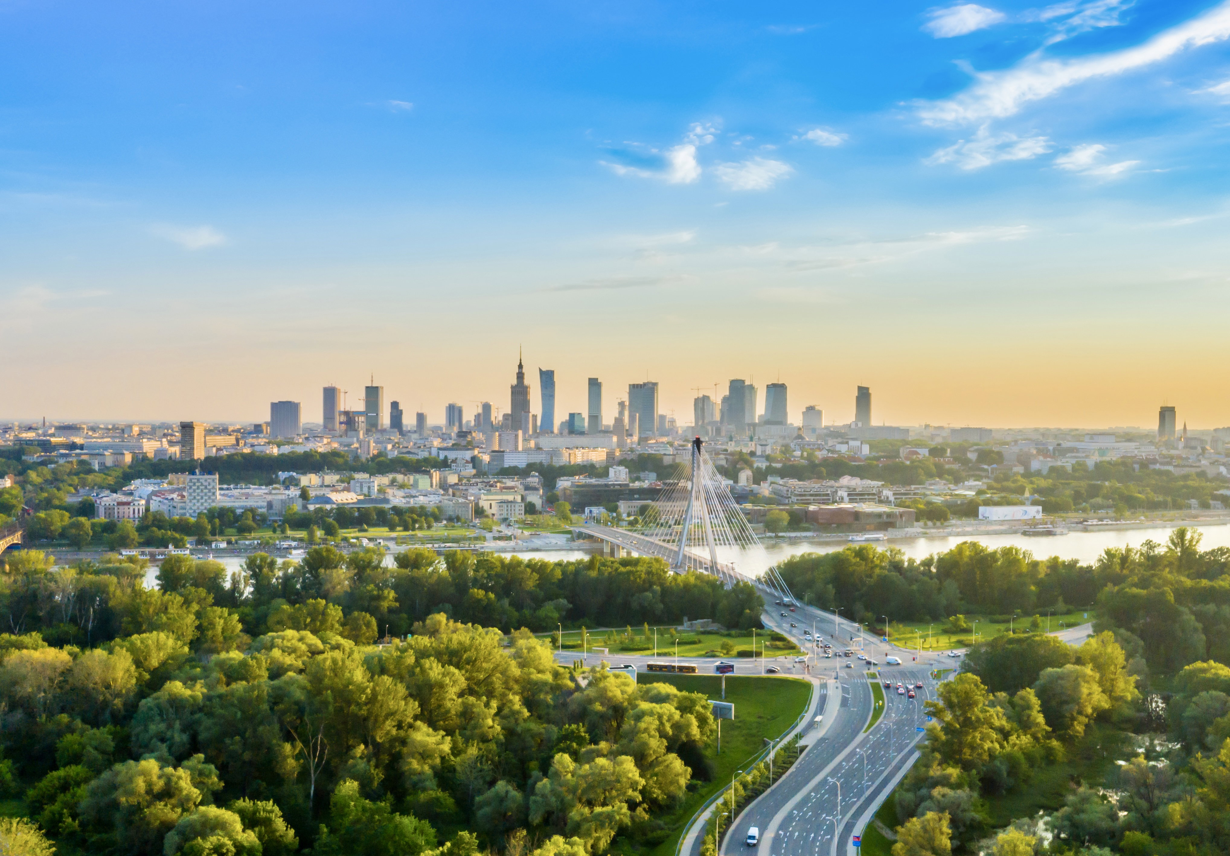 Warszawa z lotu ptaka