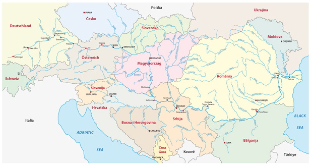 Dunaj mapa