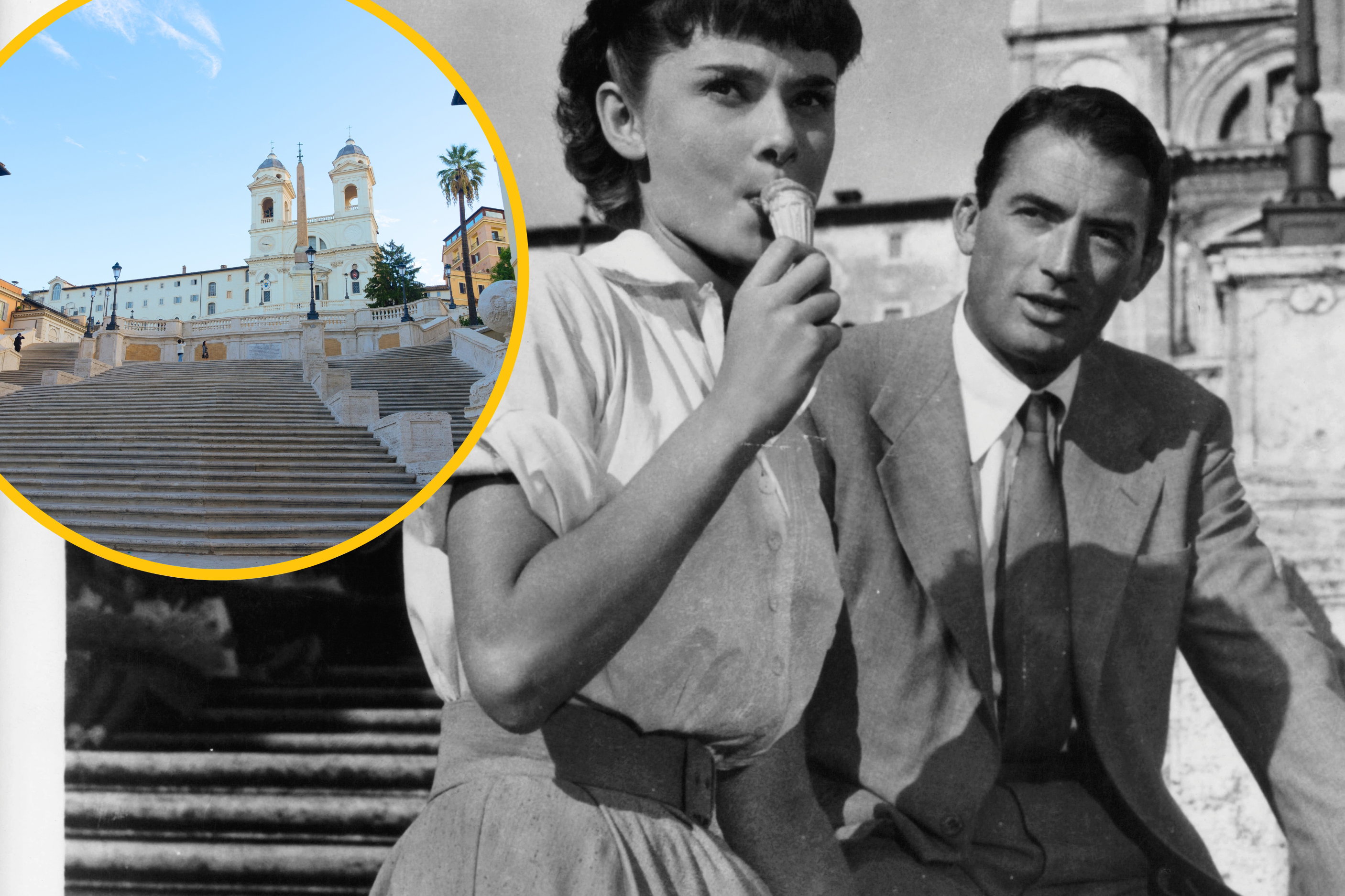 filmowy rzym schody hiszpańskie włoskie wakacje