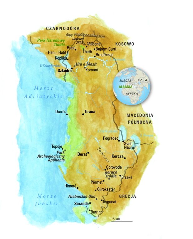 albania mapa Traveler