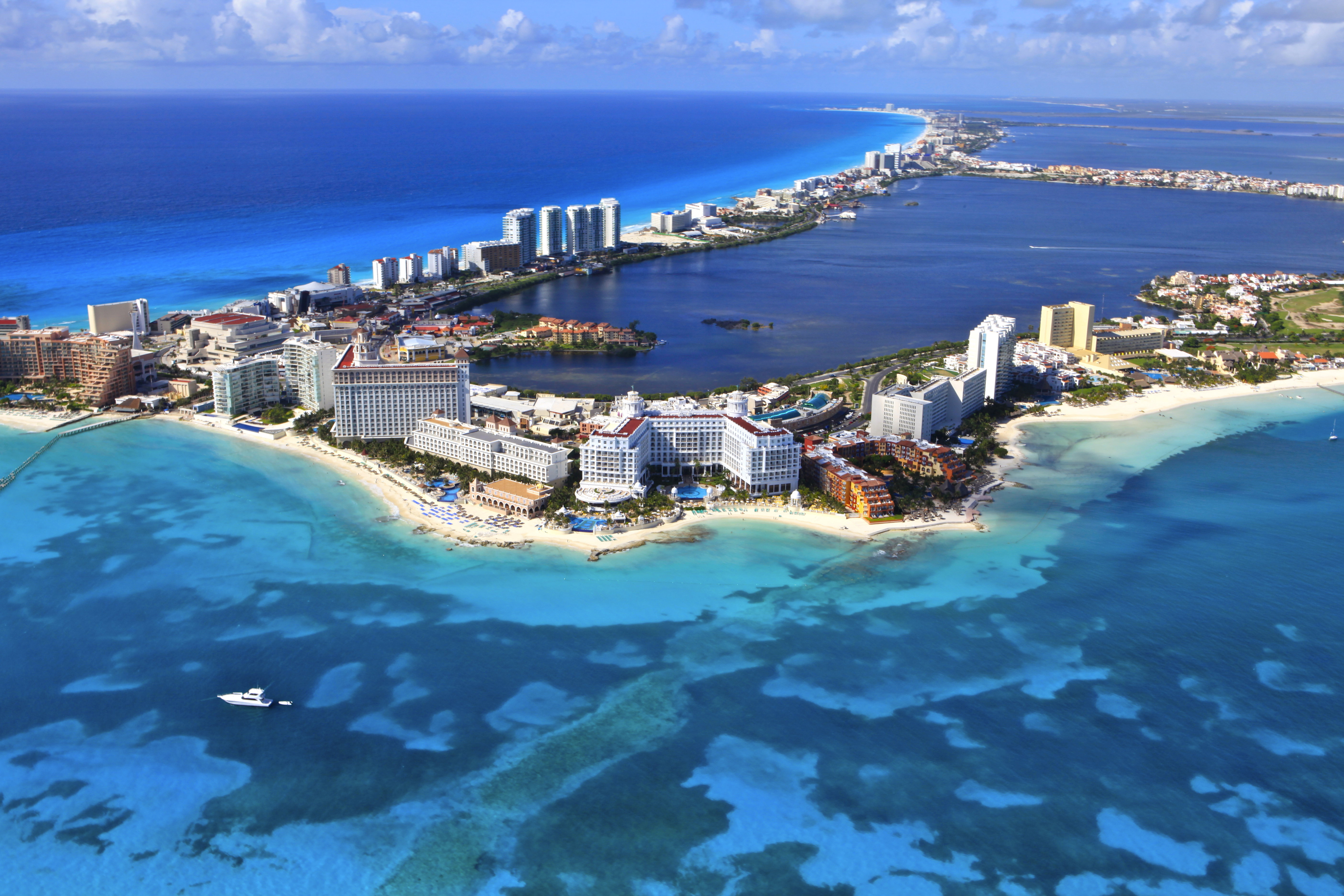 widok z lotu ptaka na Cancun, Meksyk
