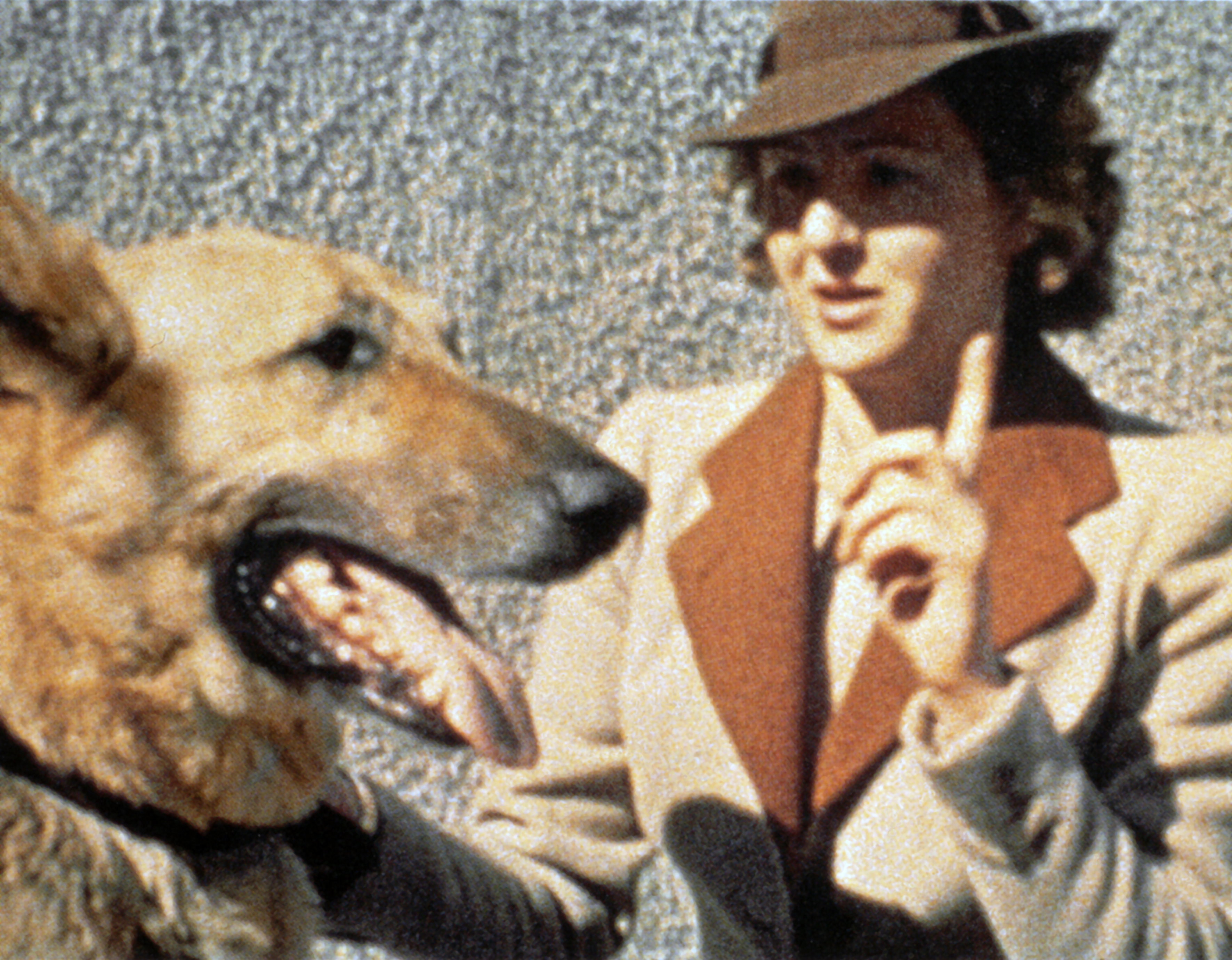 Ewa Braun i owczarek Blondi.