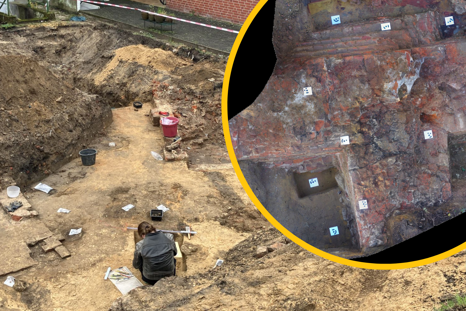 Ślady po II wojnie światowej obok średniowiecznego kościoła. Tu archeolodzy mieli pełne ręce roboty