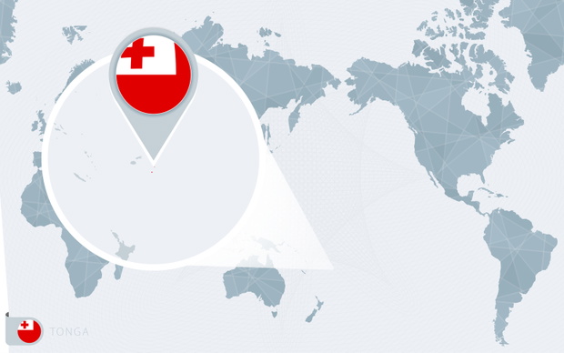 Tonga na mapie świata. fot. BOLDG
