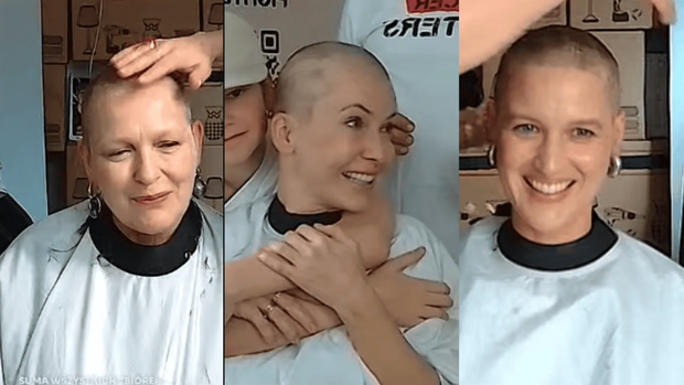 kobiety golą głowy w akcji walki z rakiem