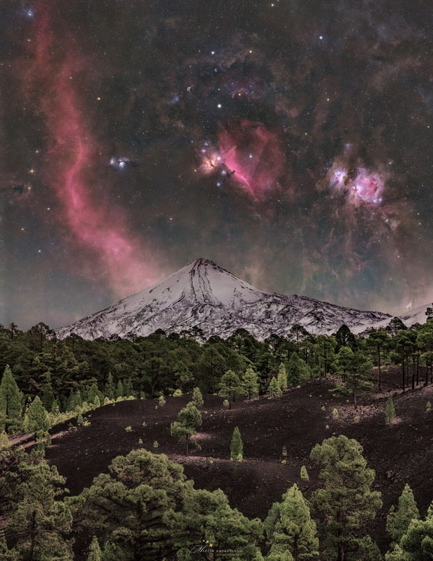 Orion na wulkanem Teide pion