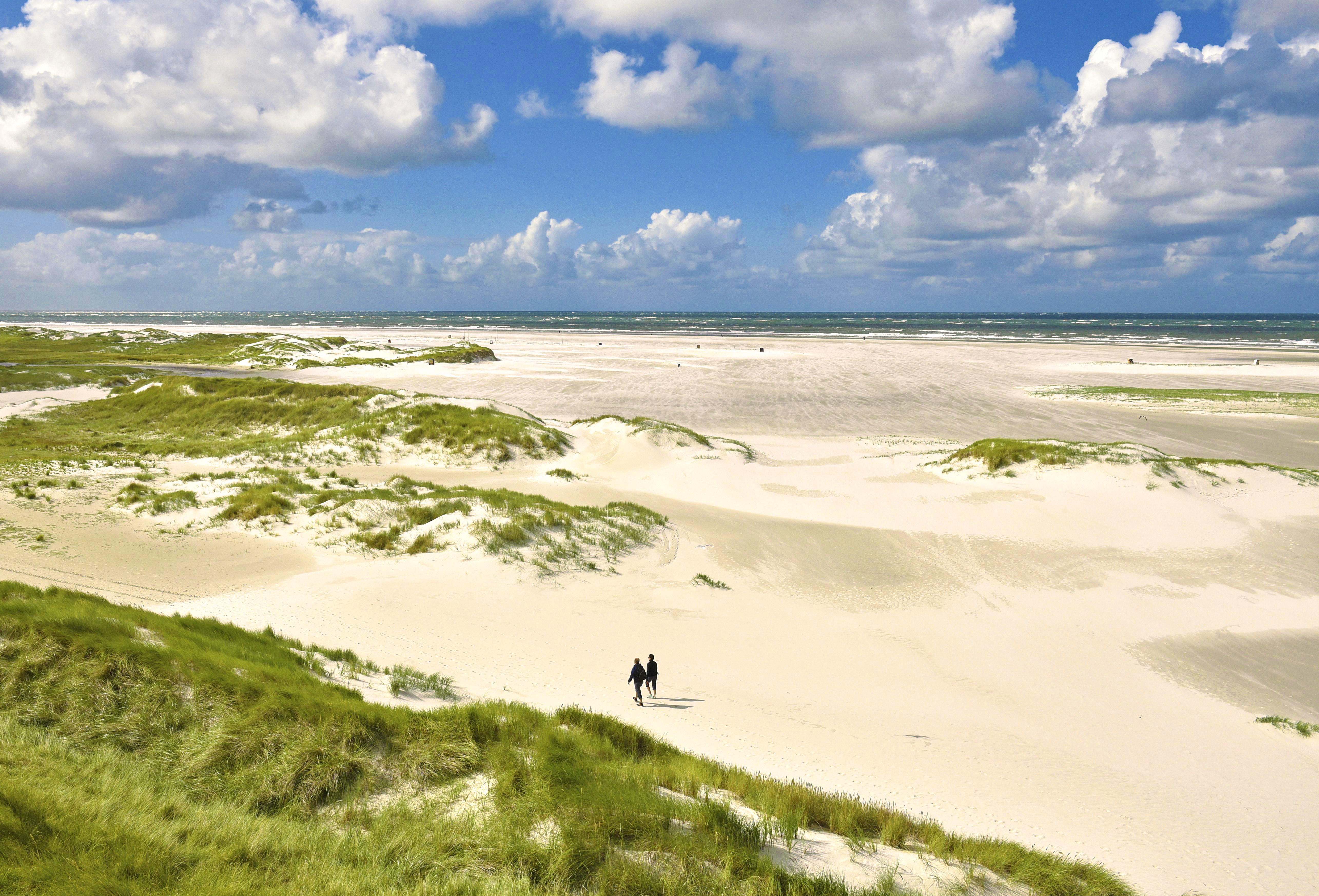 Kniepsand na wyspie Amrum w Niemczech to największa plaża Europy