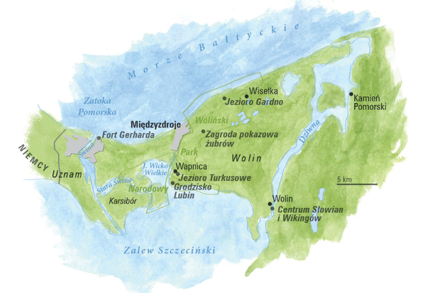 Zalew Szczecinski mapa