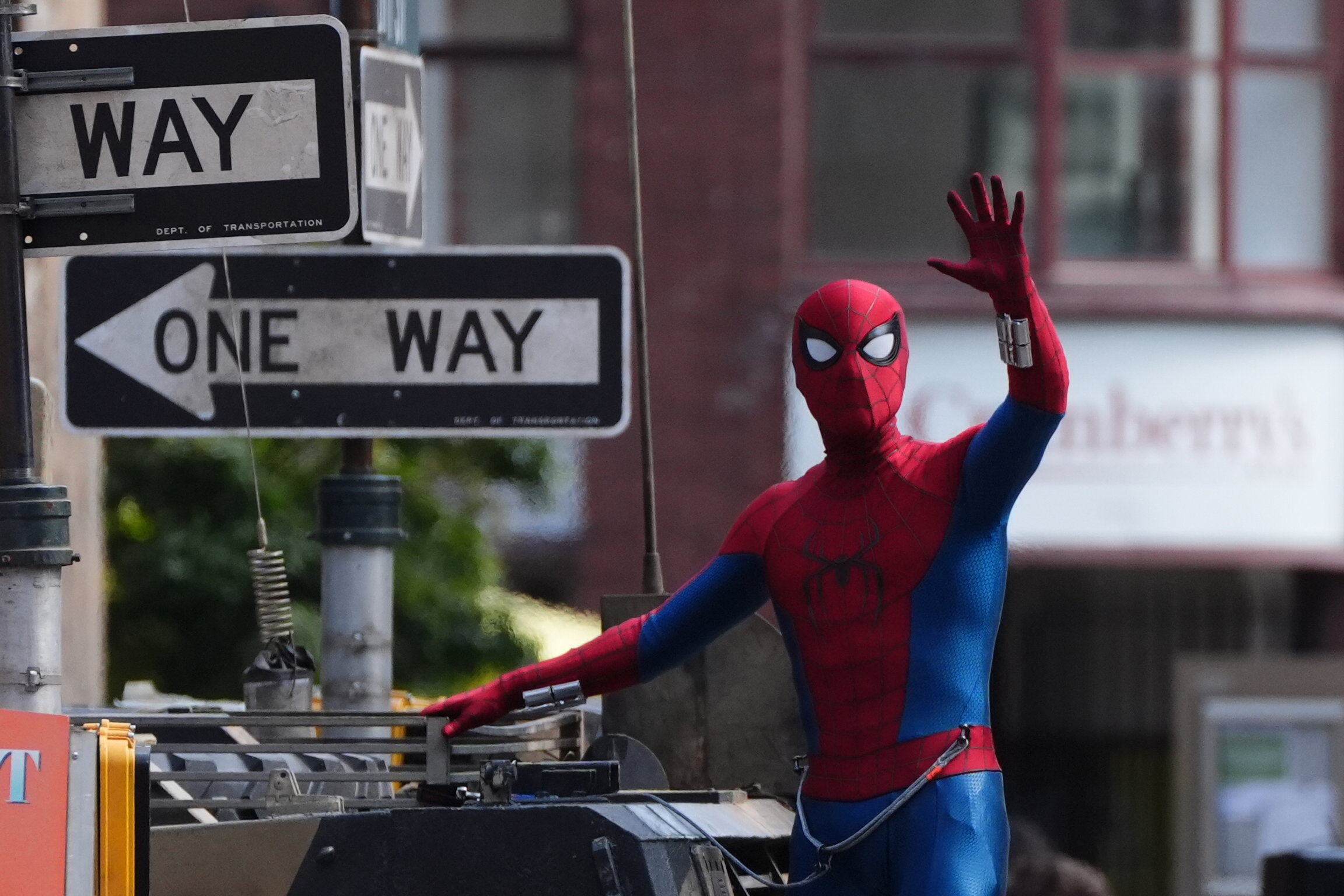 Spider Man na planie
