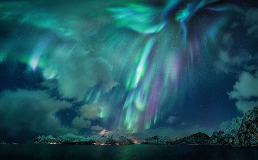 Zwycięzca w kategorii Zorza polarna: The Green Lady (Zielona Dama) / Nicholas Roemmelt (Niemcy)