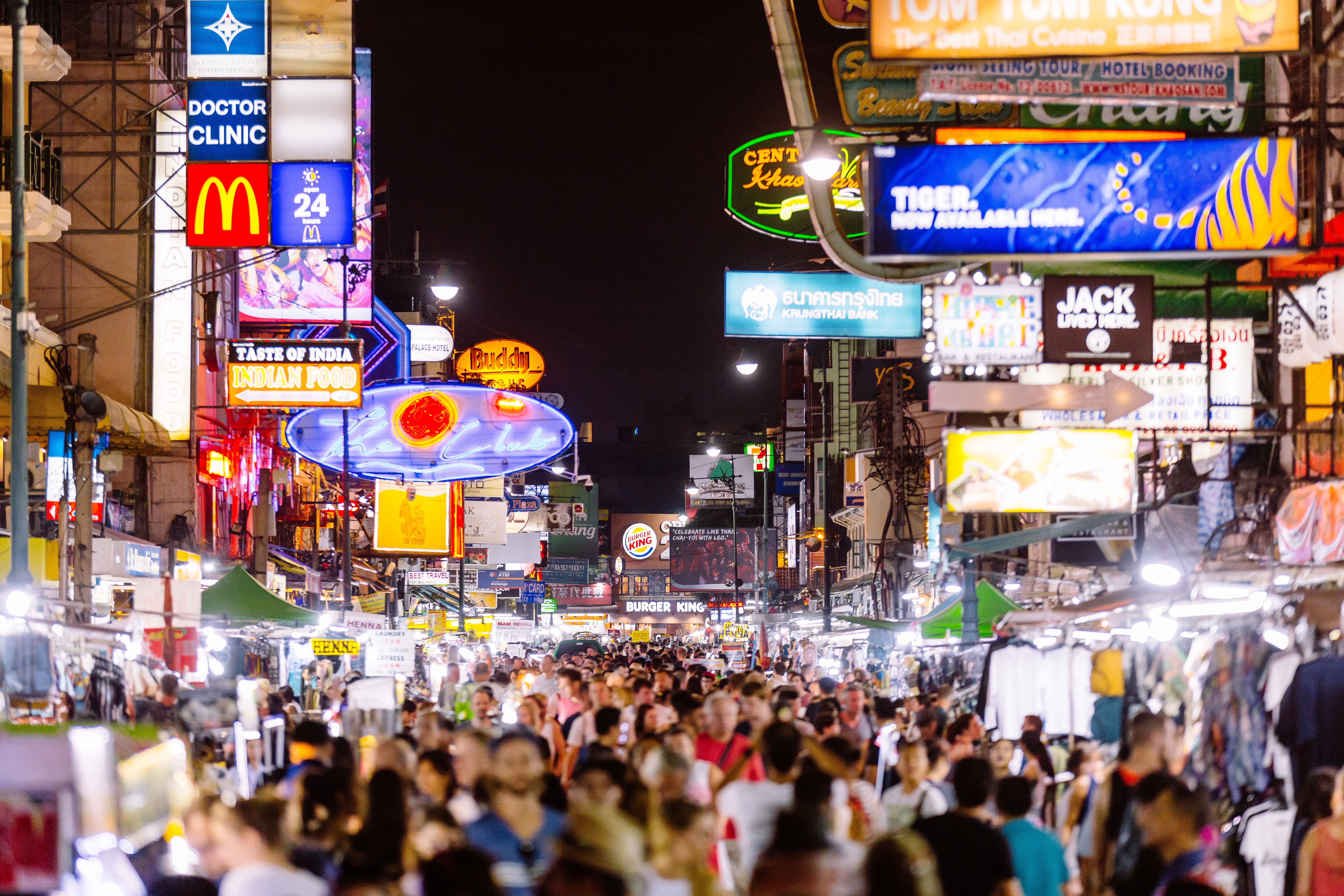 ulica Khao San w Bangkoku, Tajlandia