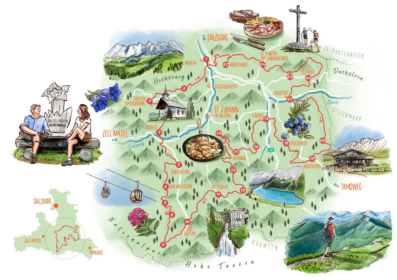 Mapa Almenweg