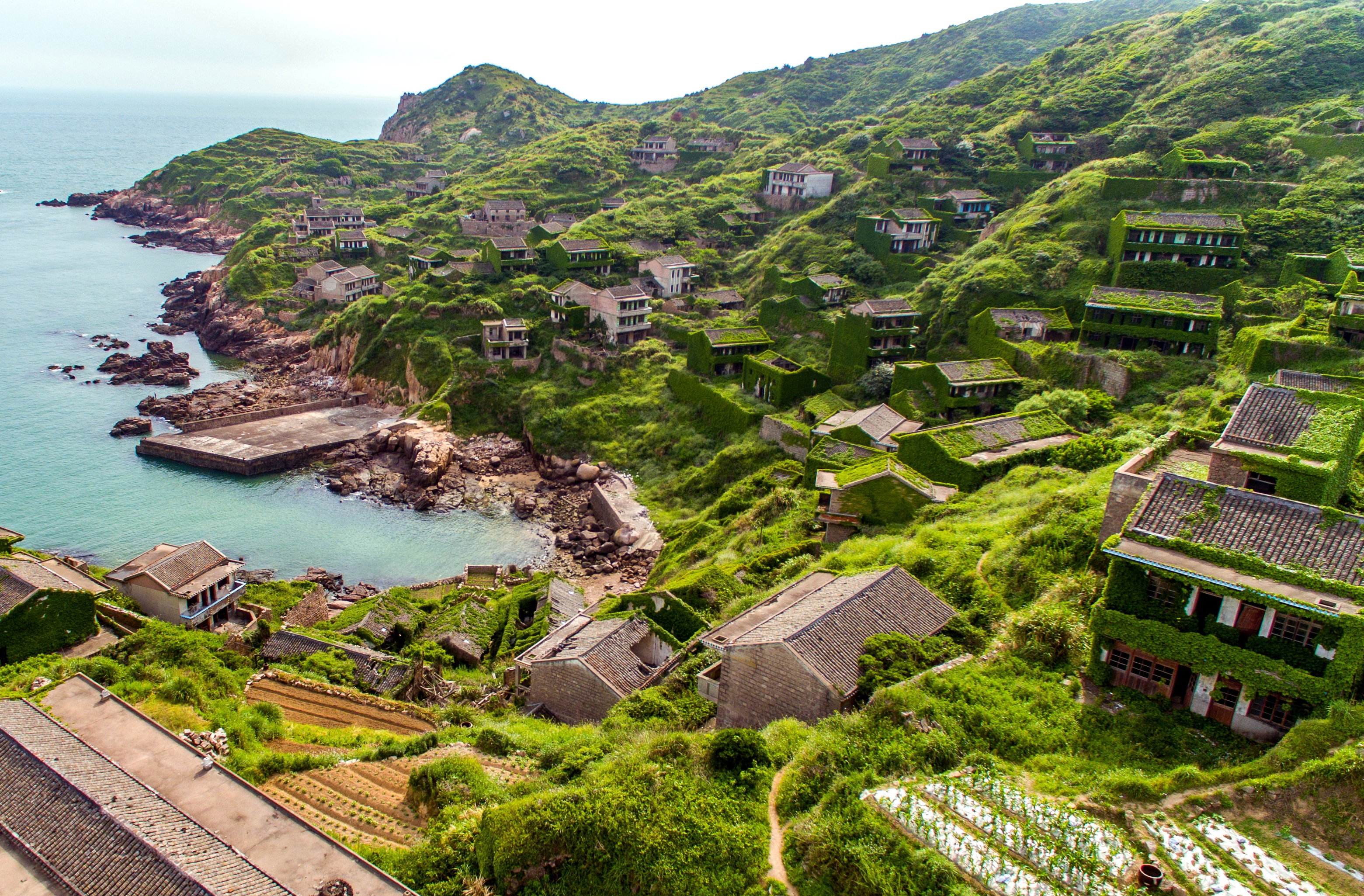 Houtouwan na wyspie Shengshan, Chiny
