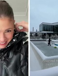 Lodowisko w ogrodzie Klaudii Halejcio. Zrobiła je w basenie