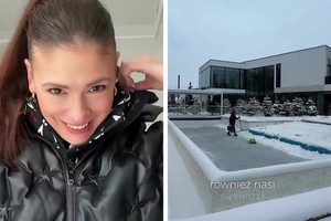 Lodowisko w ogrodzie Klaudii Halejcio. Zrobiła je w basenie