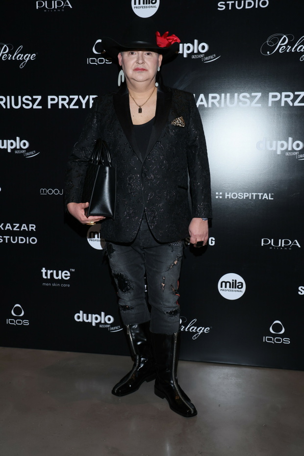 Michał Witkowski na pokazie Mariusza Przybylskiego