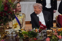 Trump oczarowany księżną Kate! Emocje podczas bankietu w Windsorze