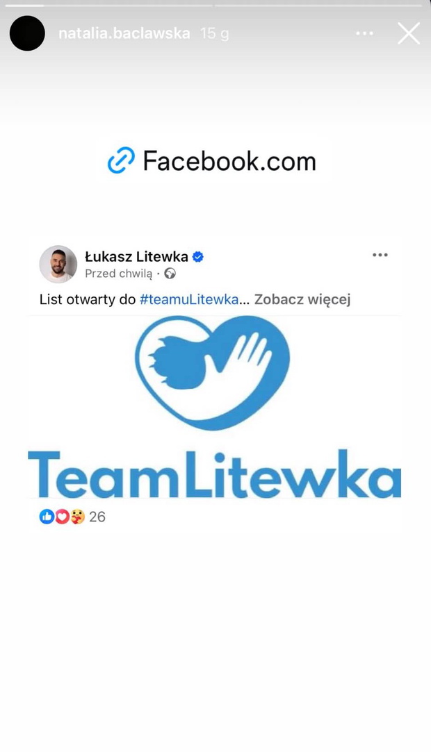 Partnerka Łukasz Litewki zabrała głos w sieci