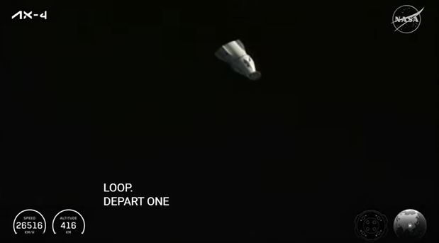 Axiom Mission 4 Undocking