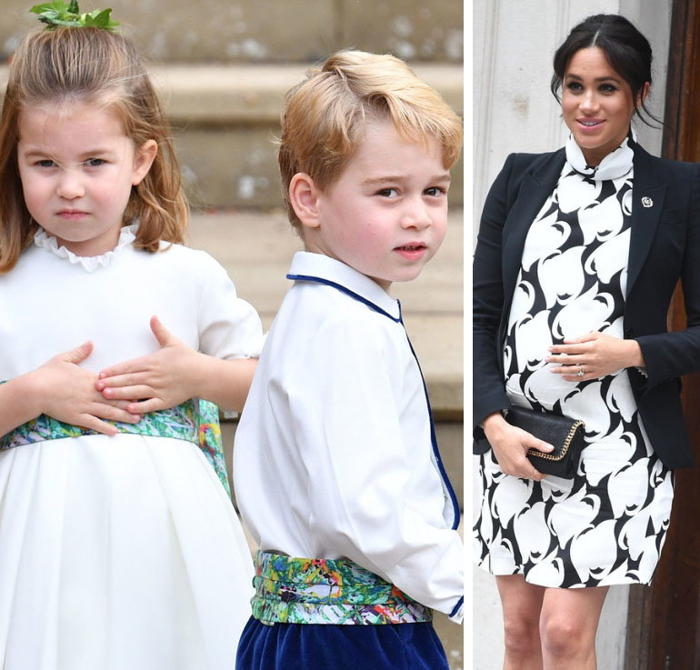 księżniczka Charlotte, książę George, Meghan Markle