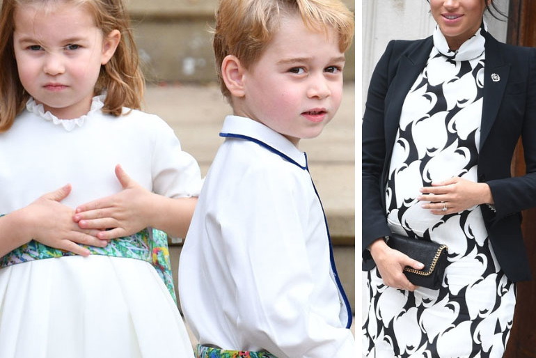 księżniczka Charlotte, książę George, Meghan Markle