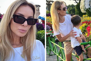 Izabela Janachowska zabrała syna do słynnego ogrodu kwiatów w Dubaju