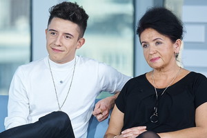 Dawid Kwiatkowski z mamą