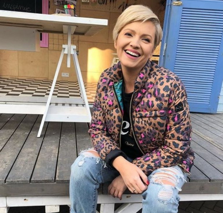 Dorota Szelągowska na planie swojego programu