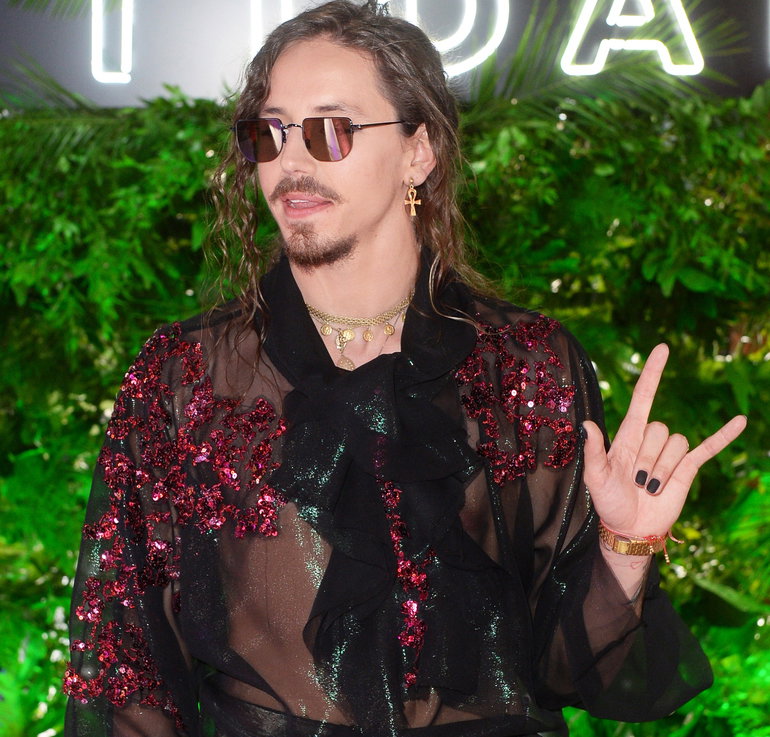 Michał Szpak na premierze płyty Prince'a