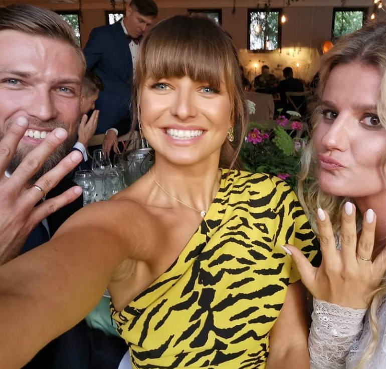 Anna Lewandowska na weselu Zosi Zborowskiej i Andrzeja Wrony