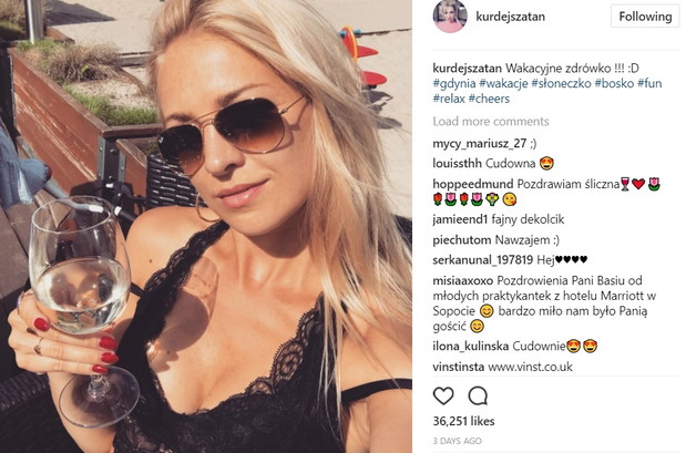 Basia Kurdej-Szatan w bieliźnie pozuje na Instagramie