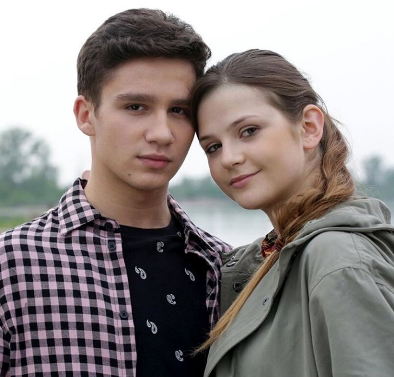 Krystian Domagała i Monika Mielnicka na planie M jak miłość