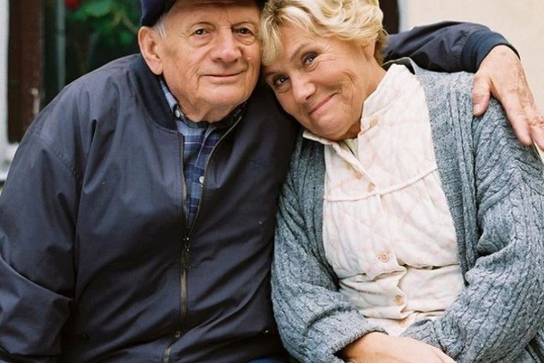Witold Pyrkosz i Teresa Lipowska na planie "M jak miłość"