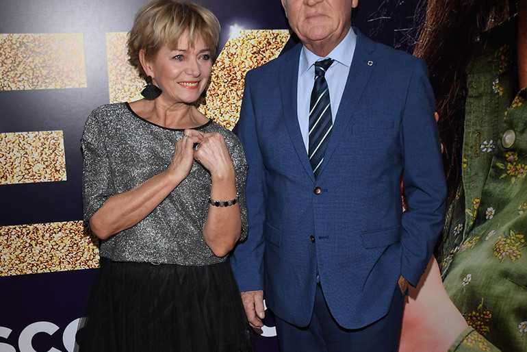 Iwona i Gerard z "Sanatorium Miłości" na premierze filmu "Zenek"