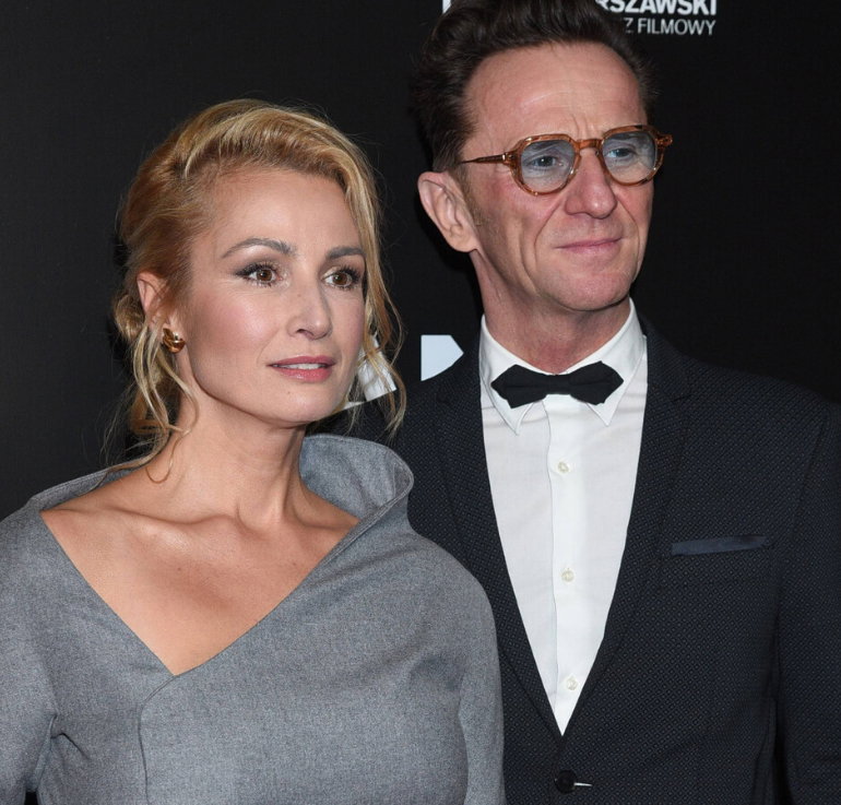 Joanna Brodzik i Paweł Wilczak na premierze filmu "Pan T."
