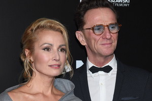 Joanna Brodzik i Paweł Wilczak na premierze filmu "Pan T."