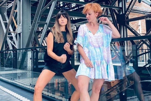 Anna Lewandowska i Katarzyna Zielińska na wizycie u fryzjera