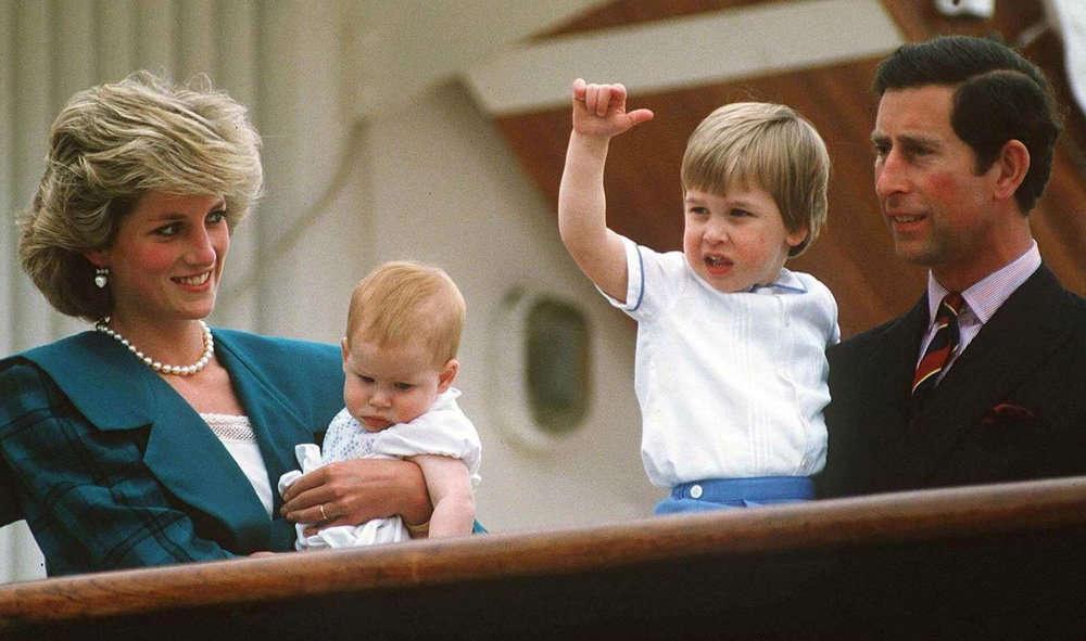Książę Karol, księżna Diana, William i Harry