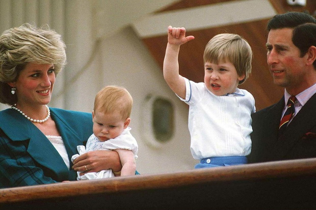 Książę Karol, księżna Diana, William i Harry
