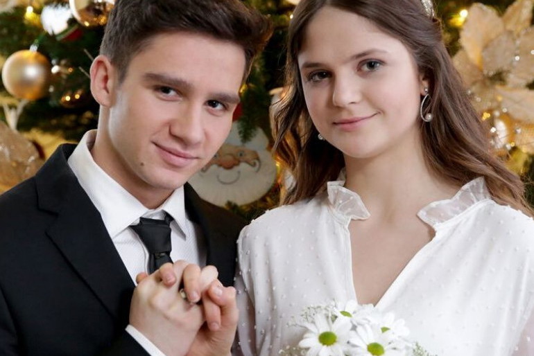 Krystian Domagała i Monika Mielnicka na planie M jak miłość