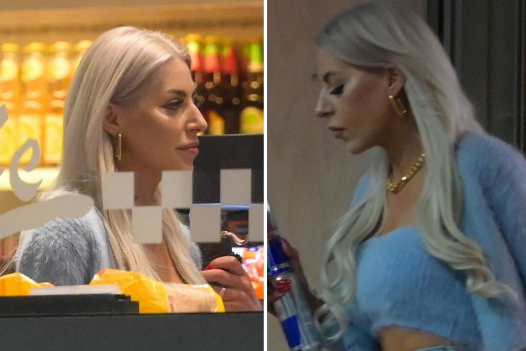 Julia von Stein na stacji benzynowej